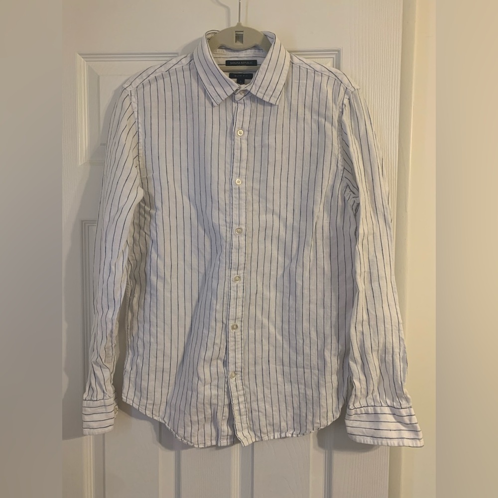 Banana Republic Slim Fit Linen Shirt Size Small